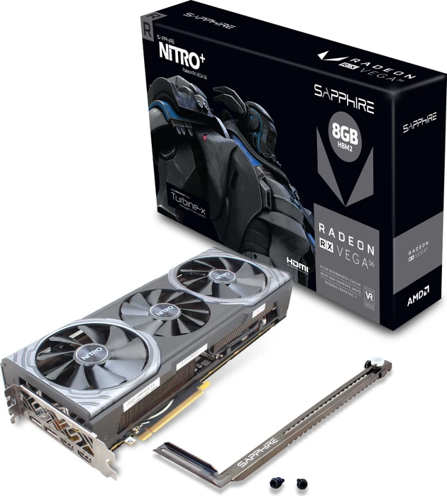 Sapphire Nitro+ Radeon RX Vega 56, 8GB HBM2, 2x HDMI, 2x DP, full retail