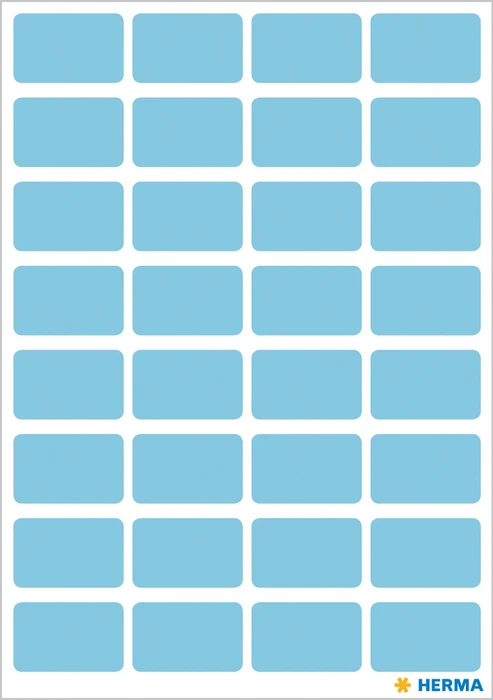 Herma Vielzwecketiketten, 12x18mm, hellblau, 7 Blatt (224 Etiketten)