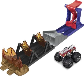 Mattel Hot Wheels Monster Trucks Feuriger Angriff Helden-Spielset