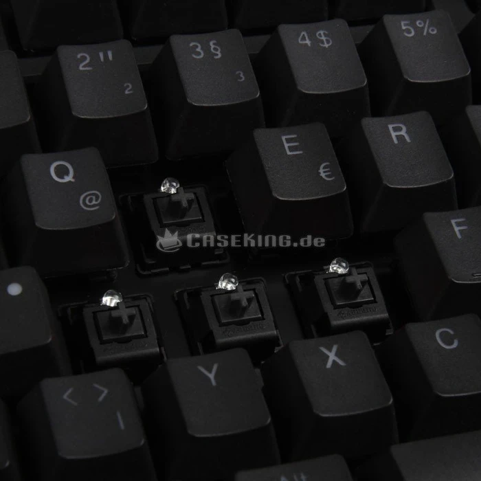 Ducky One 2 TKL PBT, LEDs blau, schwarz, MX BLACK, USB, DE