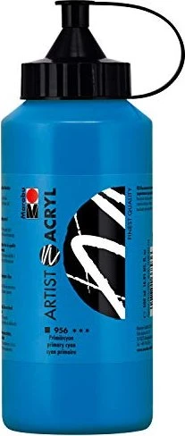 Marabu Artist Acryl Acrylfarbe, primärcyan, 500ml