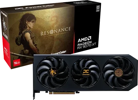 PowerColor Hellhound Radeon RX 9070 XT Resonance Edition, 16GB GDDR6, HDMI, 3x DP