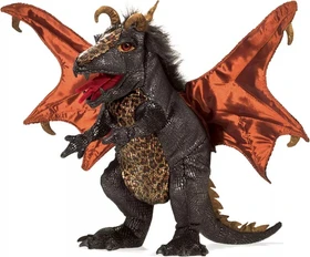 Folkmanis Handpuppe Drache schwarz