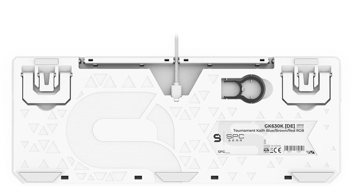Endorfy SilentiumPC SPC Gear GK630K, PBT, LEDs RGB, Onyx White Tournament, Kailh BROWN, USB, DE