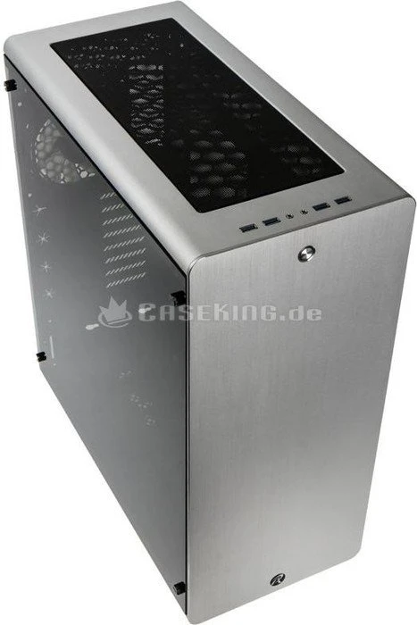 Raijintek Asterion Classic, silber, Glasfenster