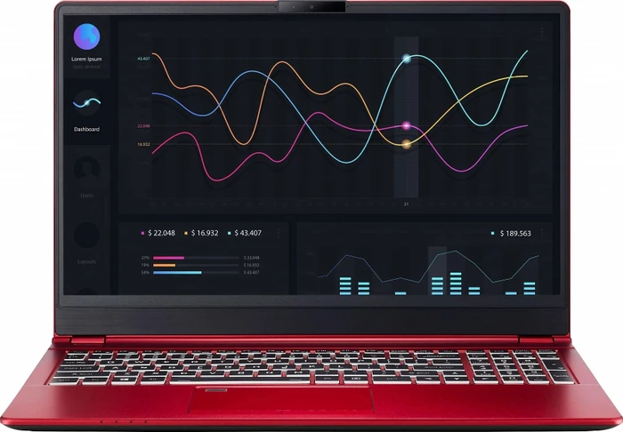 Nexoc B1504, rot, Core i5-8265U, 8GB RAM, 250GB SSD, 1TB HDD, DE