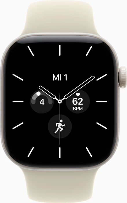 Apple Watch Series 12 (GPS + Cellular) 42mm Keramik perlweiß mit Sportarmband M/L sand