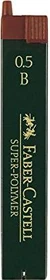 Faber-Castell Super-Polymer Druckbleistiftmine B 0.5mm graphit, 12er-Pack, Box