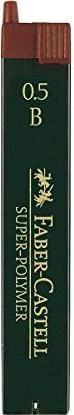 Faber-Castell Super-Polymer Druckbleistiftmine B 0.5mm graphit, 12er-Pack, Box