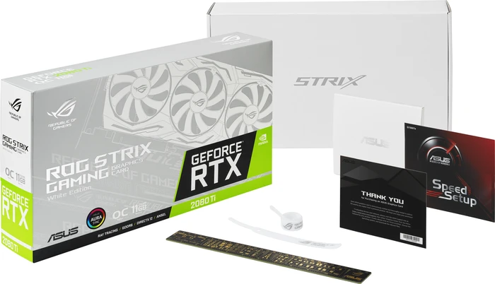 ASUS ROG Strix GeForce RTX 2080 Ti OC White, ROG-STRIX-RTX2080TI-O11G-WHITE-GAMING, 11GB GDDR6, 2x HDMI, USB-C, 2x DP