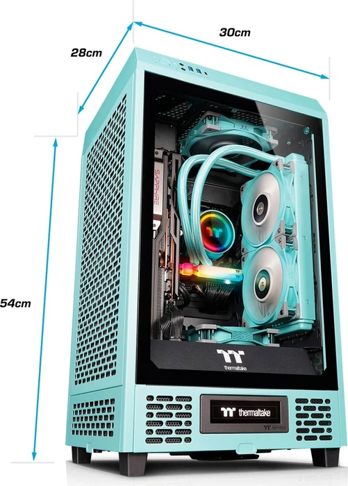 Thermaltake Toughline T200A, türkis, Ryzen 7 7800X3D, 32GB RAM, 1TB SSD, Radeon RX 7900 XT