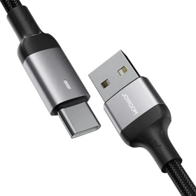 Joyroom Adapterkabel, Extraordinary Series, USB 2.0, 480Mb/s, USB-C [Stecker] auf USB-A [Stecker], 15W, schwarz, 1.2m (S-UC027A10)