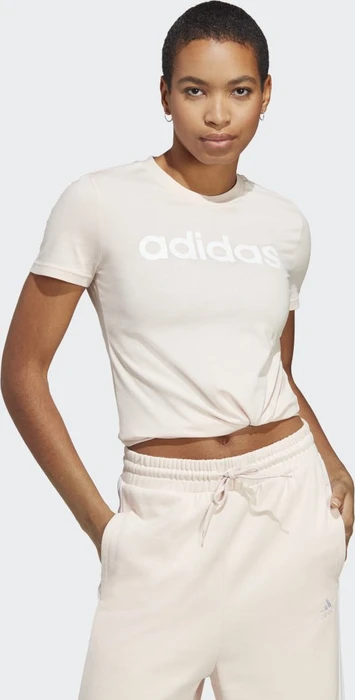 adidas Loungewear Essentials Slim Logo T-Shirt kurzarm wonder quartz/white (Damen)
