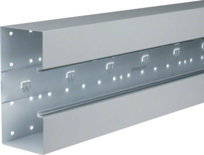 Hager Brüstungskanal-Unterteil frontrast BRS 100x210mm OT 80mm aus Stahlblech verzinkt