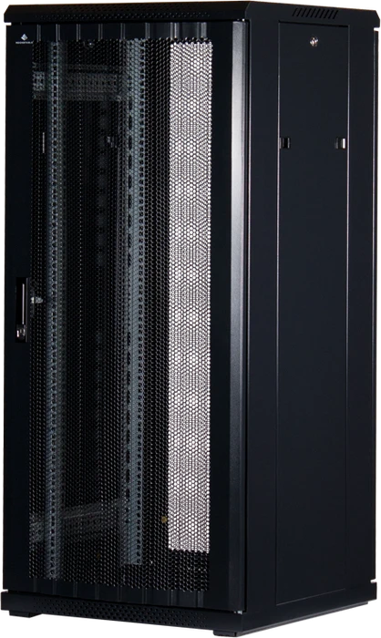 Rockstable 19" Serverschrank 27HE, Gitternetztür, IP2X, schwarz, 600mm tief