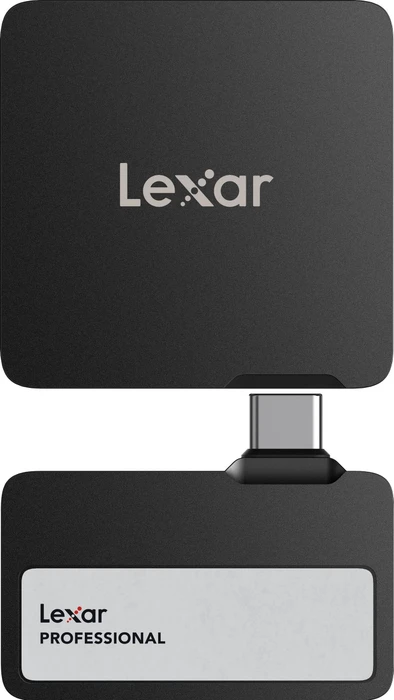 Lexar Professional Go Portable SSD with Hub (SL400), schwarz, 2TB, USB-C 3.2