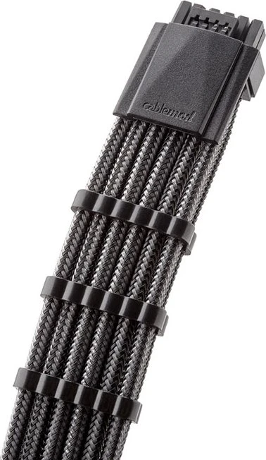 CableMod C-Series Pro ModMesh 12VHPWR for Corsair, 3x 8-Pin PCIe Stecker auf 16-Pin PCIe 5.0 12VHPWR Stecker, Adapterkabel, carbon grau/schwarz, 60cm