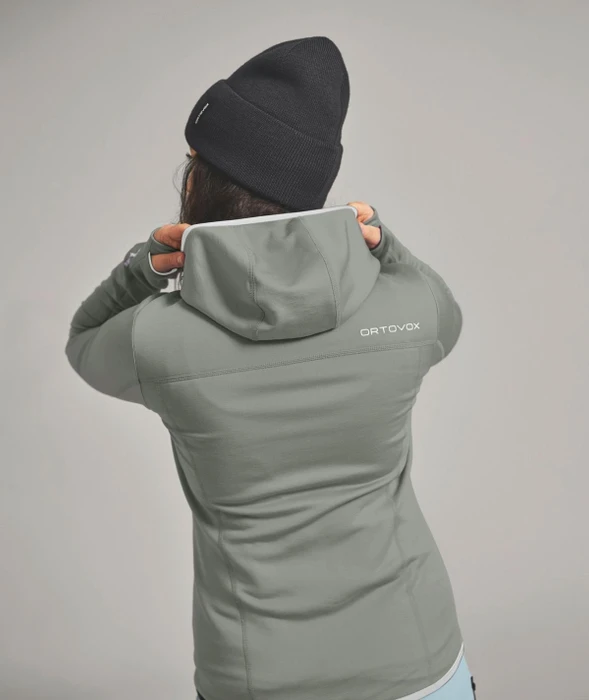 Ortovox Fleece Hoody Funktionsjacke green sage (Damen)