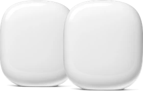 Google Nest WiFi Pro, AXE4200, Snow, 2er-Pack (GA03689 / G6ZUC)