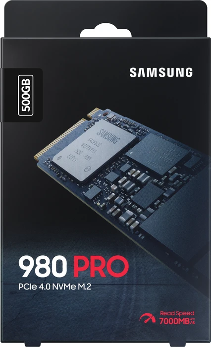 Samsung SSD 980 PRO 500GB, M.2 2280 / M-Key / PCIe 4.0 x4