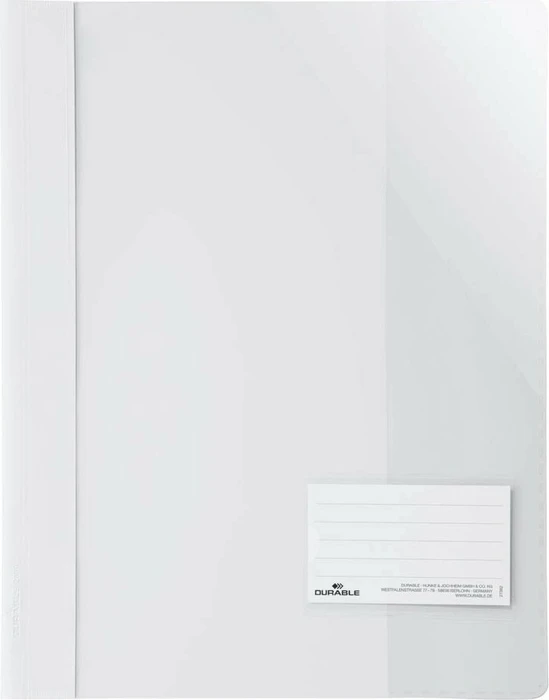 Durable Sichthefter opak, A4+, intensiv weiß/transparent, 25er-Pack