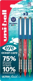 Uni-Ball Eye Ocean Care 0.5 Tintenroller (Mine) sortiert, 3er-Set, Blister