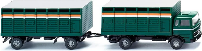 Wiking Viehtransporthängerzug MB moosgrün