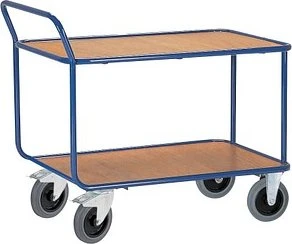 Rollcart 2-Etagen Tischwagen 70x100x105cm blau