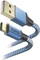 Hama Ladekabel Reflective USB-A/USB-C 1.5m Nylon blau Vorschaubild