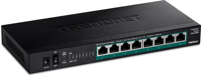 TRENDnet TPE-TG Desktop 2.5G Switch, 8x RJ-45, 100W PoE+