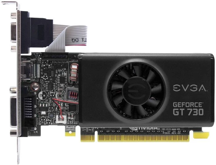 EVGA GeForce GT 730 low profile, 1GB GDDR5, VGA, DVI, HDMI