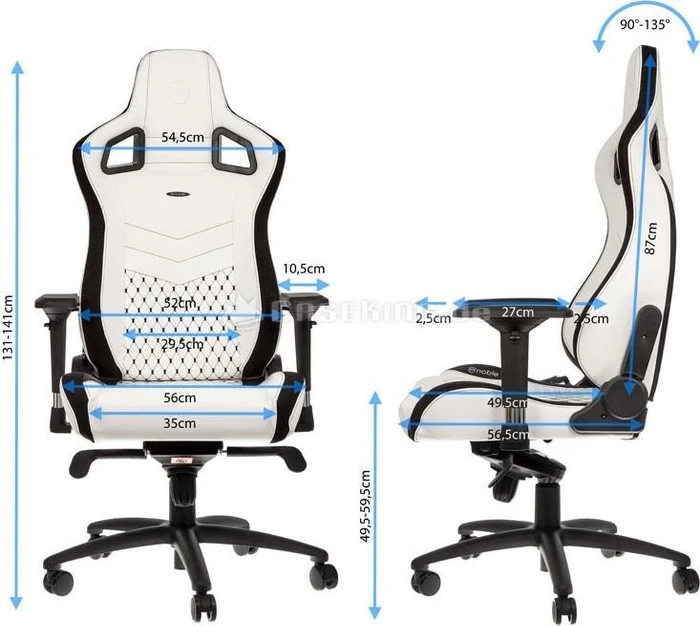 noblechairs Epic Gamingstuhl, weiß/schwarz