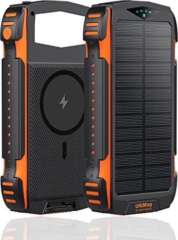 4smarts Solar Powerbank Rugged TitanPack UltiMag 20000mAh schwarz/orange