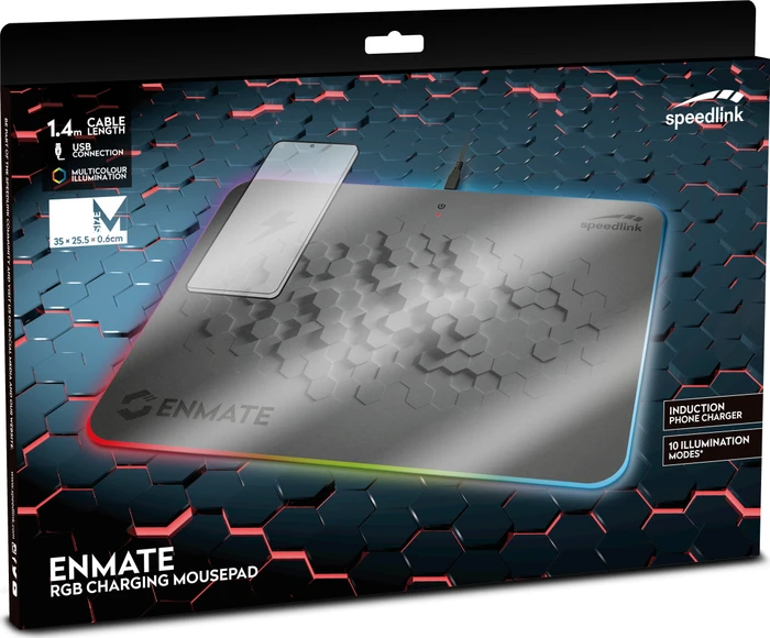 Speedlink Enmate RGB Charging Mousepad, grau