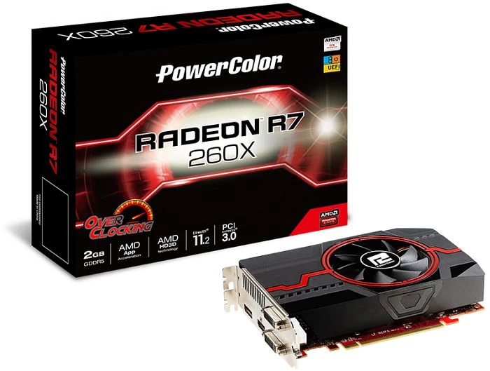 PowerColor Radeon R7 260X OC, 2GB GDDR5, 2x DVI, HDMI, DP