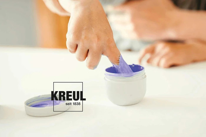 Kreul Mucki Porzellan-Fingerfarbe, rosa/violett, 50ml, 2er-Set