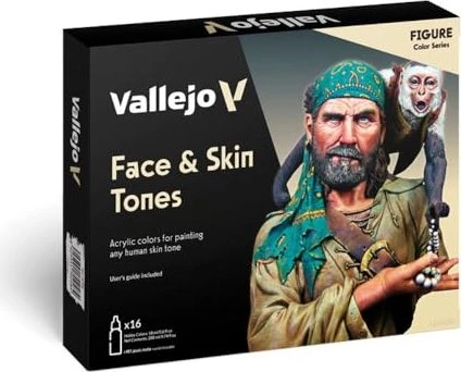 Vallejo Model Color Figure Color Series Face & Skin Tones Farbset, 16-tlg.
