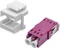 Digitus LWL/LWL-Kupplung, LC-Duplex auf LC-Duplex Kupplung, MM, OM4, Keystone-Modul Vorschaubild