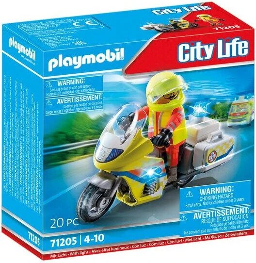 playmobil City Life Notarzt-Motorrad mit Blinklicht