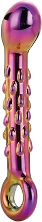 Dream Toys Glamour Glass G-Spot Dildo 18cm rainbow