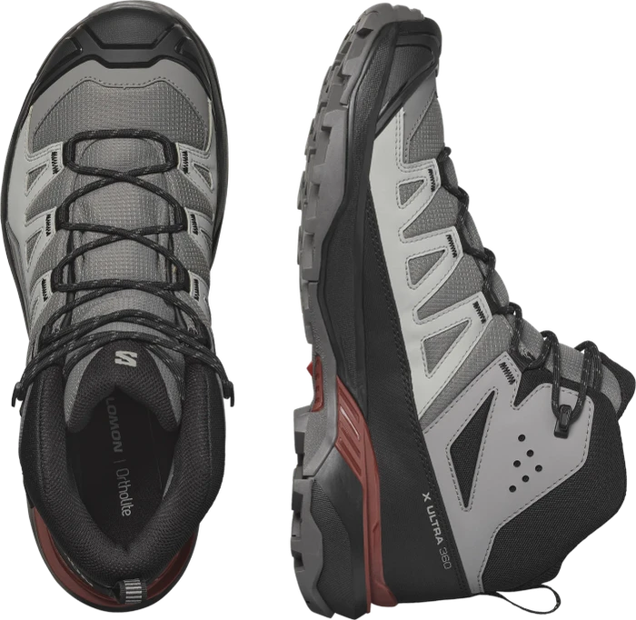 Salomon X Ultra 360 Mid GTX pewter/black/burnt henna (Herren)