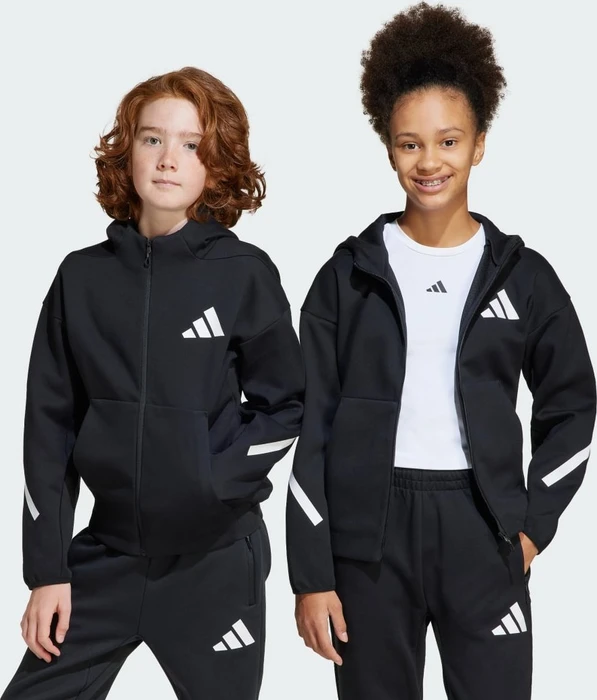 adidas Z.N.E. Zip Hoodie schwarz/weiß (Junior)