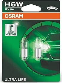 Osram Ultra Life H6W 6W, 2er-Pack Blister