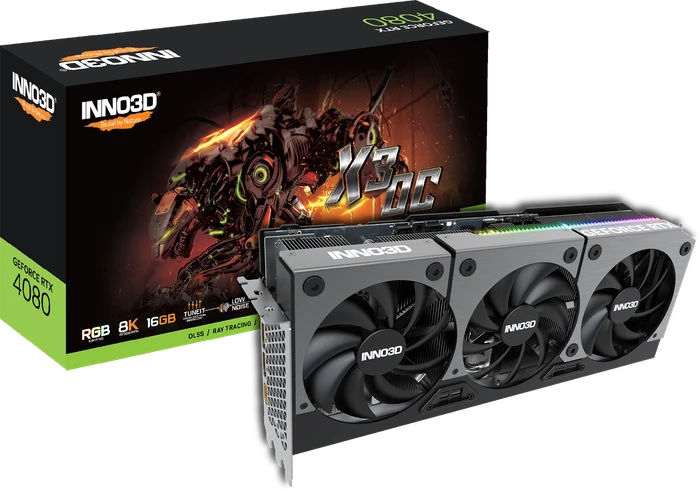 INNO3D GeForce RTX 4080 X3 OC, 16GB GDDR6X, HDMI, 3x DP