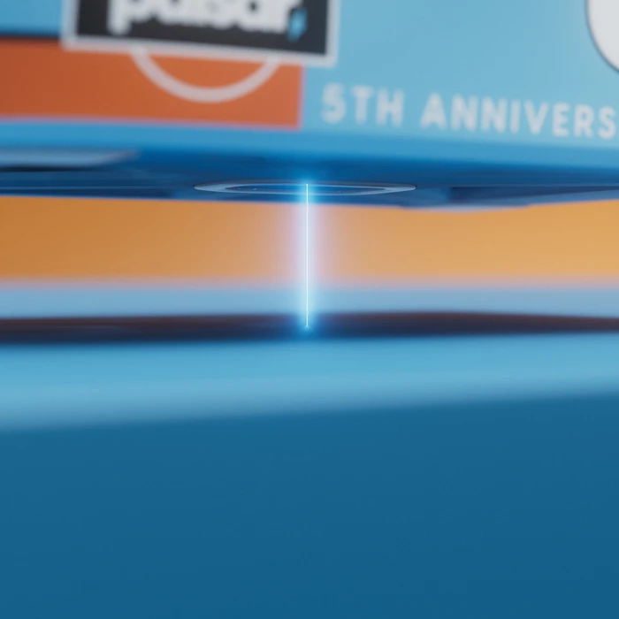 Pulsar Gaming Gears LAB X2F 8K Wireless Fingertip Gaming Maus, 5th Anniversary Edition blau/orange, USB