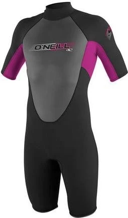 O'Neill Reactor Spring Shorty kurzarm 2/2/2mm schwarz/rosa (Junior)