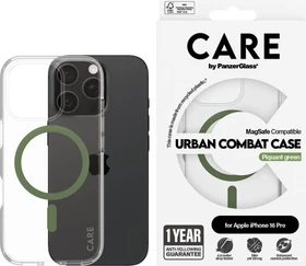 PanzerGlass Care Flagship Case Urban Combat MagSafe für Apple iPhone 16 Pro Piquant Green