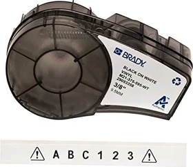 Brady All Weather Vinyl Beschriftungsband, 9.5mm, schwarz/weiß