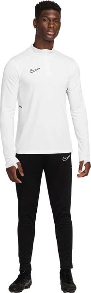 Nike Academy Dri-FIT Football 1/4-Zip Funktionsshirt langarm weiß/schwarz (Herren)