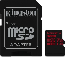 Kingston Canvas React R100/W70 32GB Kit, UHS-I U3, A1, Class 10